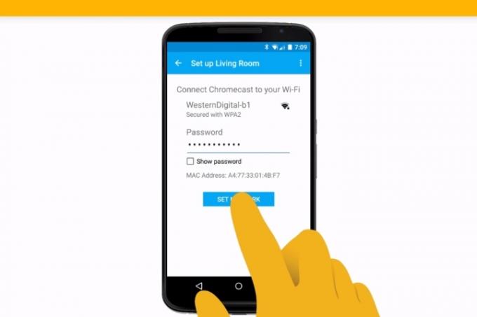 Připojení k Wi-Fi části nastavení Chromecastu: připojte se k Wi-Fi.
