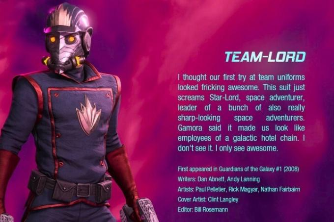 Star-Lord's Team-Lord-outfit van Guardians of the Galaxy. 