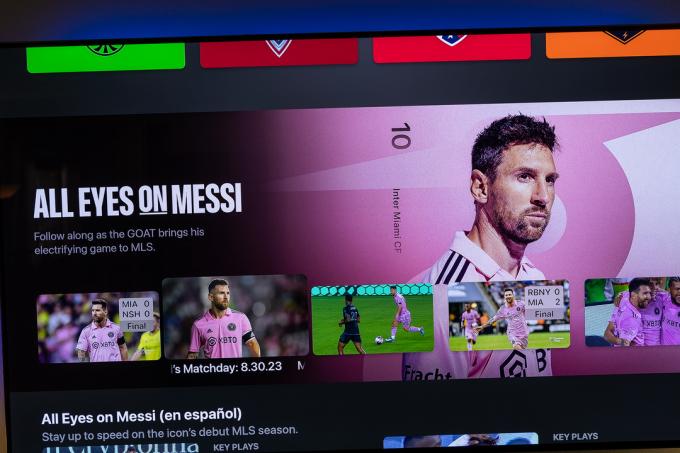 Lionel Messi no MLS Season Pass na Apple TV.