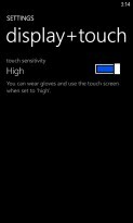 Nokia Lumia 820 レビューのスクリーンショットの表示設定