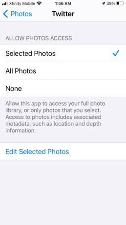 iOS 14 のプライベート写真の選択。