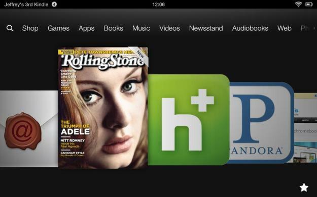 Amazon Kindle HD recension skärmdump appar android surfplatta