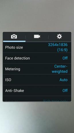 Samsung Galaxy S4 Active tarkistaa kuvakaappauksen valokuva-asetukset