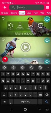 Birdsongs: 着信音の設定を表示する着信音アプリ。