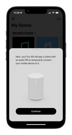 „Sonos“ programa, skirta „iOS“: nustatykite ekraną.