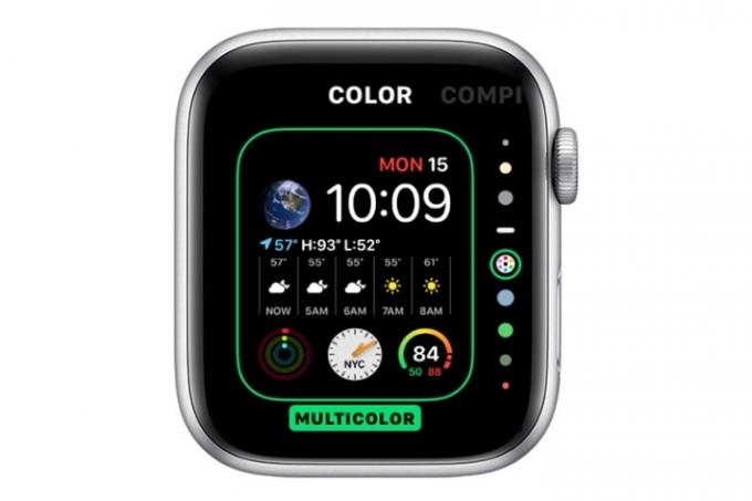Benutzeroberfläche zur Anpassung der Apple Watch.