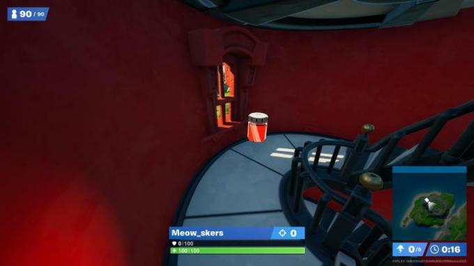 Ubicación de la botella de color del faro de Lockie en Fortnite.