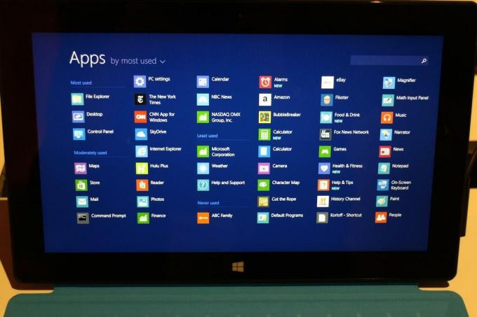 Windows 8 1 forhåndsvisning se alle apper