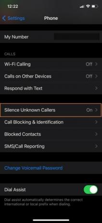 hvordan ignorere robocalls på iphone ios telefonsamtaleinnstillinger 1
