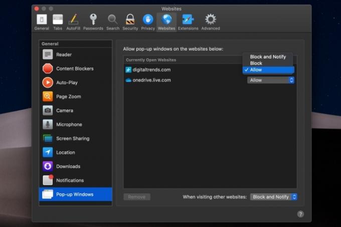 So lassen Sie Pop-ups in den Safari-Up-Einstellungen eines Mac zu