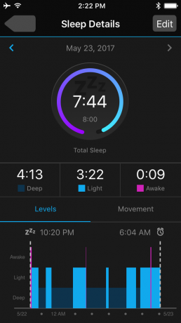 Garmin Forerunner 935 Test-App Schlafdetails