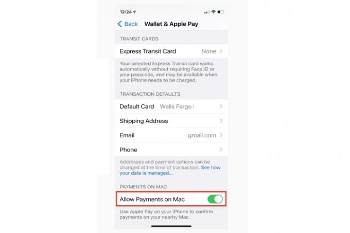 Apple Pay-ის დაყენება Mac-ზე.