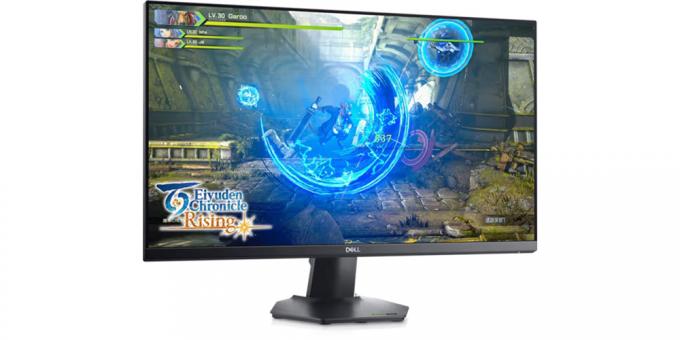 27-palcový herný monitor Dell G2723HN na bielom pozadí zobrazujúci Eiyuden Chronicles.