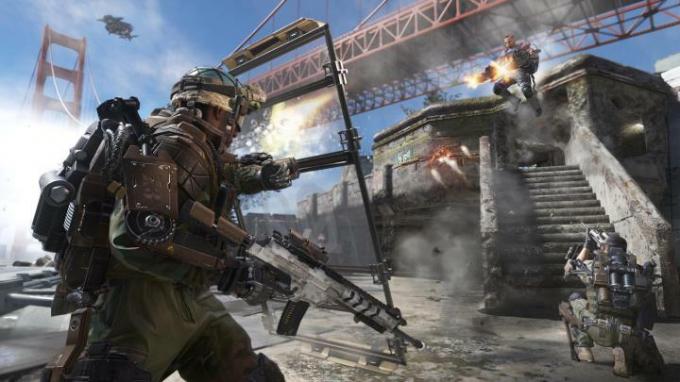 call duty guerra avançada pense em far cod aw defensor debaixo da ponte