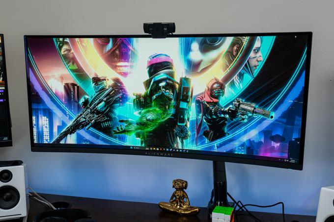 Alienware 34 QD-OLED töölaua taust.