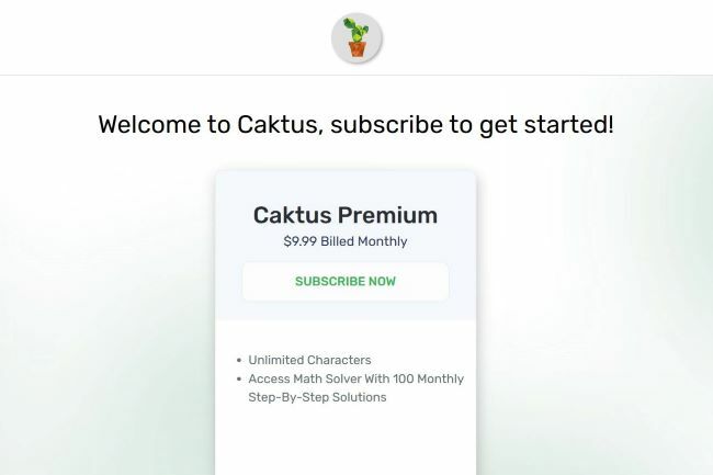 Cacktus AI: s prissättning. 