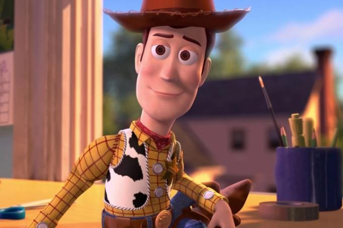 Woody hymyilee Toy Story 4:ssä.