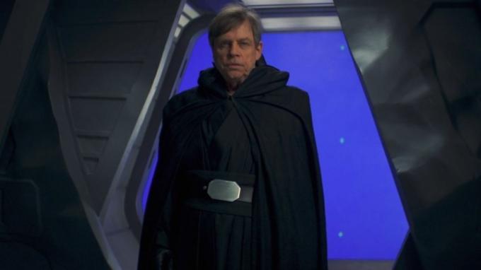 Mark Hamill jako Luke Skywalker ve filmu Mandalorian.