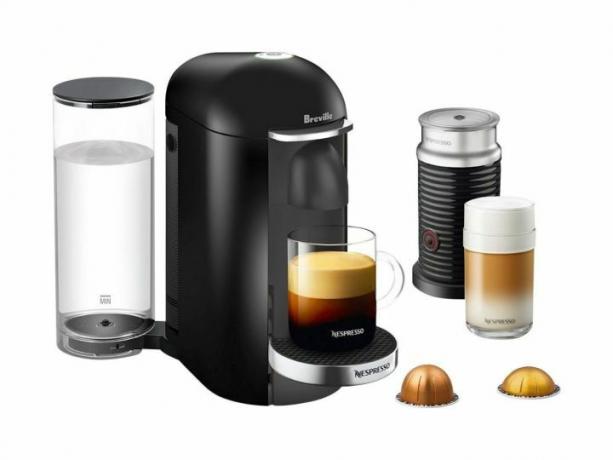 חבילה שחורה של Nespresso VertuoPlus Deluxe עם Aeroccino3.