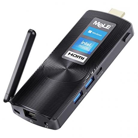 MeLE PCG02 Blæserløs Mini PC Stick Windows 11 Pro Celeron J4125 8GB 256GB Micro Desktop Computer Stick Support HDMI 4K 60Hz Ethernet Wi-Fi Arbejde på Business Industriel Office Medievideo