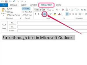 Τρόπος διαγραφής μέσω κειμένου στο Microsoft Outlook