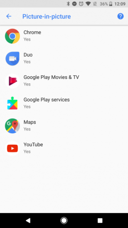 Android 8.0 Oreo tarkistaa pip-asetukset