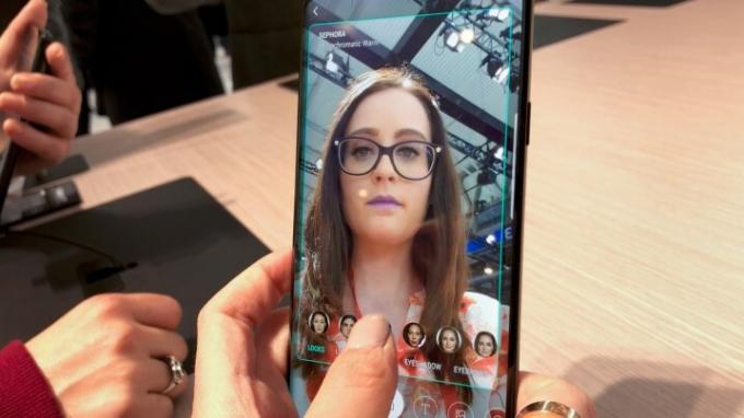 Modiface AR smink a Samsung Galaxy S9-en