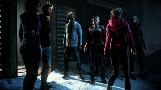 Los personajes principales del juego Until Dawn se reunieron y hablaron entre ellos.
