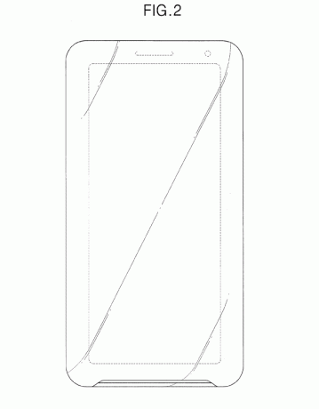 O design do smartphone Samsung apresenta proporção de aspecto ampla de 219 2