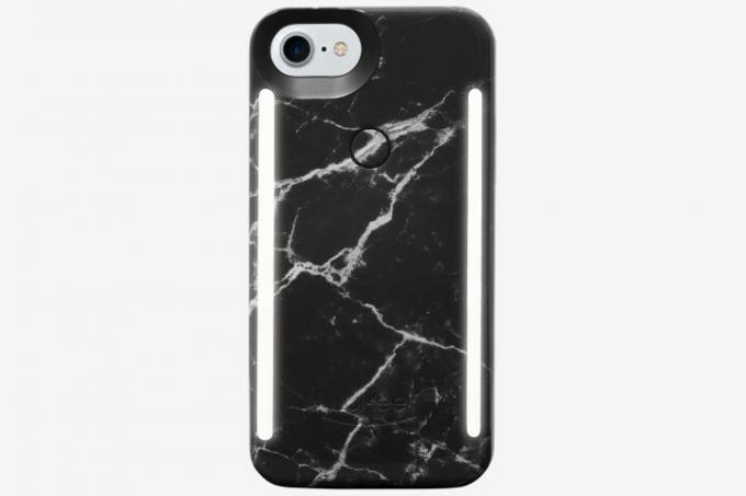 iPhone 8 ในเคสโทรศัพท์ LuMee Duo Marble Black