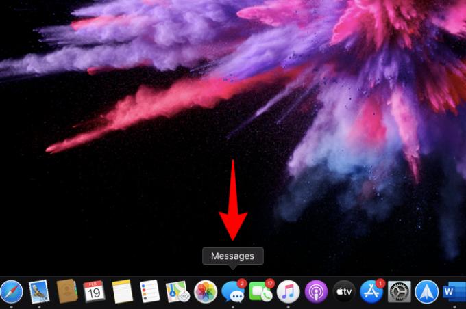 Mensagens abertas do MacOS