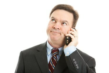 Forretningsmann - Kjedelig telefonsamtale