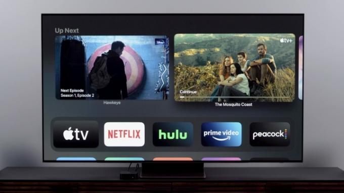 Tela inicial da Apple TV personalizada para mostrar o próximo rio em vez do conteúdo sugerido