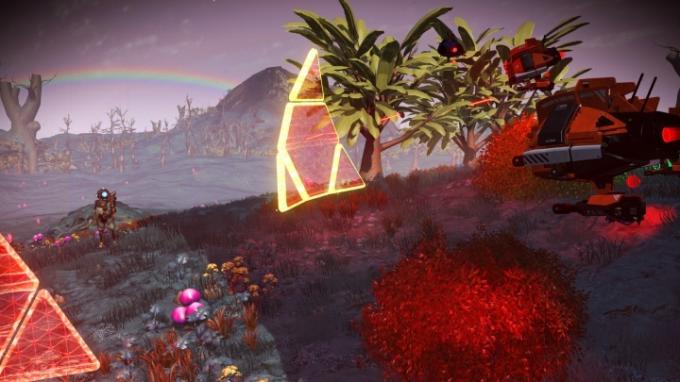 Gezgin, No Man's Sky'da Sentinel dronlarıyla karşı karşıya gelir.