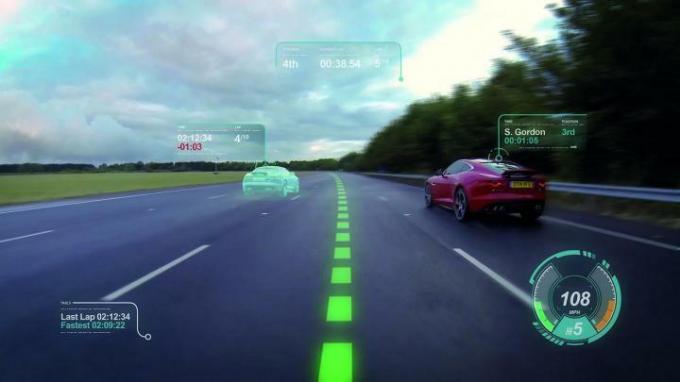 JLR självlärande bil virtuell vindruta