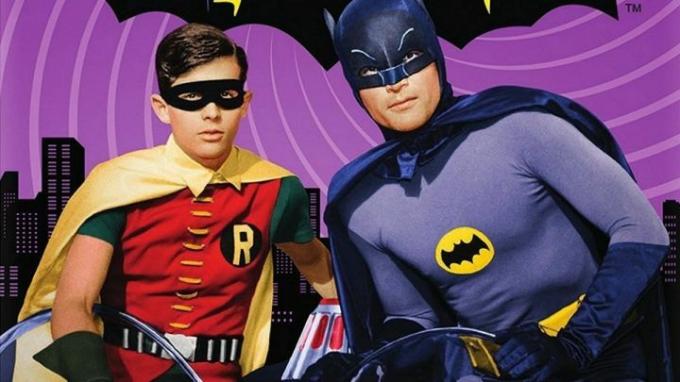 Batman (Adam West) e Robin (Burt Ward) da série de TV dos anos 1960.