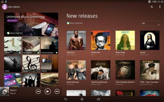 Sony Xperia Z2 Tablet Testbericht, Walkman-Kopie