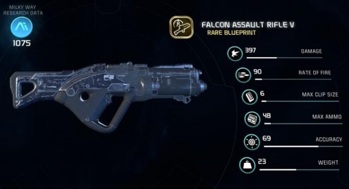 Mass Effect: útočná puška Andromeda Falcon