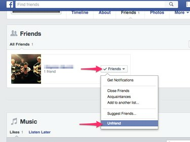 Dejar de ser amigo en Facebook