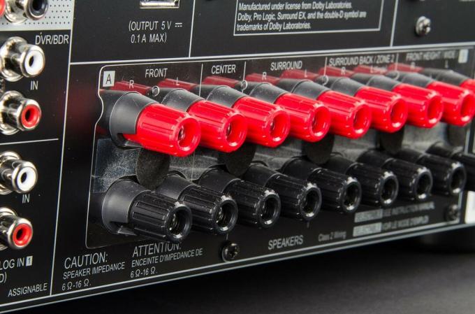 Porte audio per recensione del ricevitore AV Pioneer VSX 70