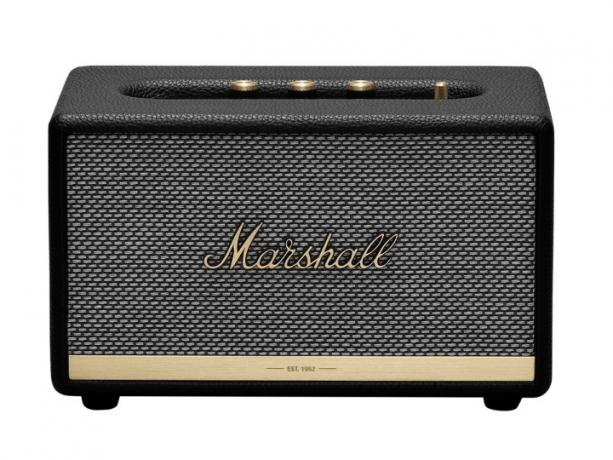 白い背景に Marshall Acton II Bluetooth スピーカーの正面図。