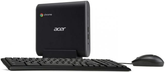 Acer Chromebox CXI3-UA91 com teclado e mouse.