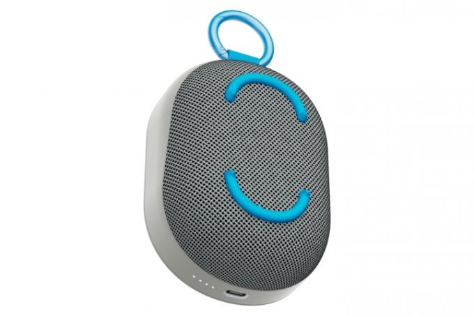 Enceinte Bluetooth portable Skullcandy Kilo de couleur gris-bleu blaze.