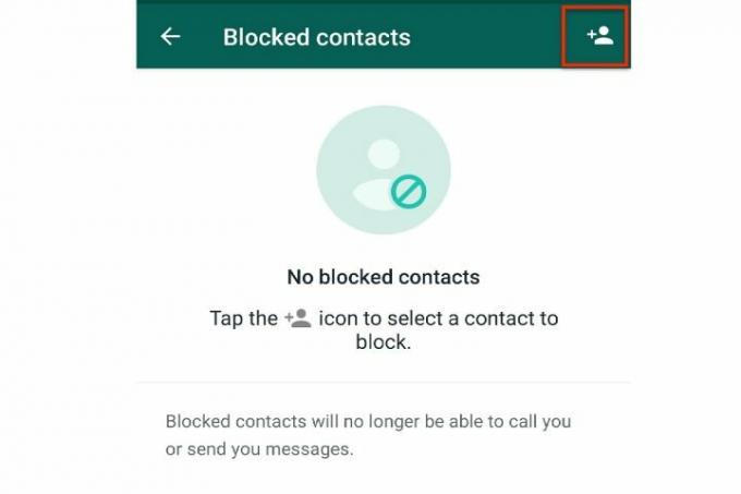 Lägg till kontakter till blockeringslistan på WhatsApp.