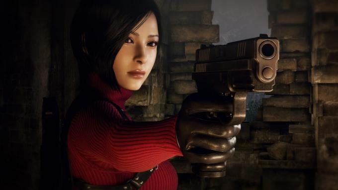 Ada Wong impugna una pistola in Resident Evil 4: Separate Ways.