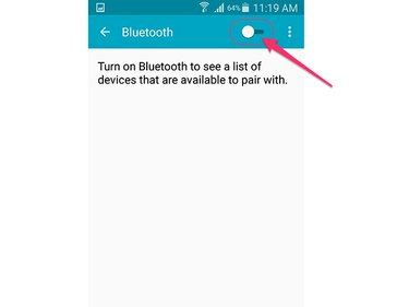 ჩართეთ Bluetooth (Android 5.0).