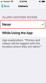hur man tar bort platsdata från iPhone-foton i iOS 13 124 153x271