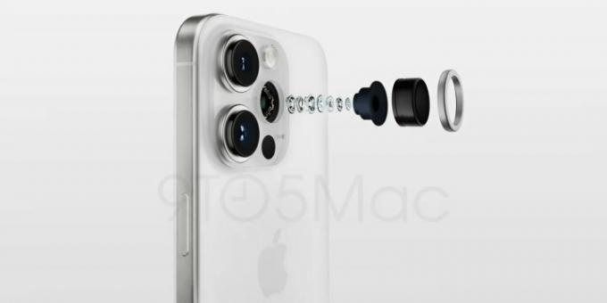 Câmera de renderização do iPhone 15 Pro explode
