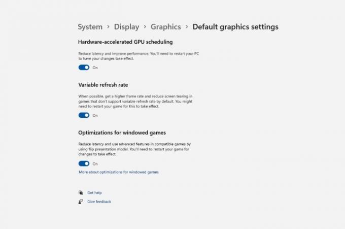 Windows 11 のゲーム設定。