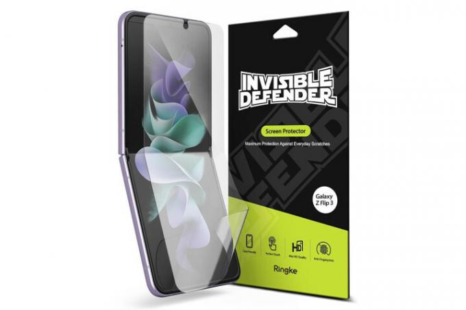 Скрийн протектор Ringke Invisible Defender за Samsung Galaxy Z Flip 3.